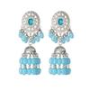 Bohemian ethnic style diamond-embellished bell tassel earrings, exaggerated European and American retro, unique and high-end earrings
