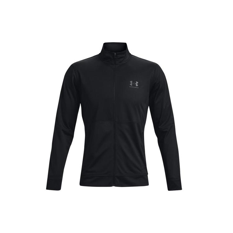 Under Armour Мужская пике-толстовка на молнии Черная 1366202-001