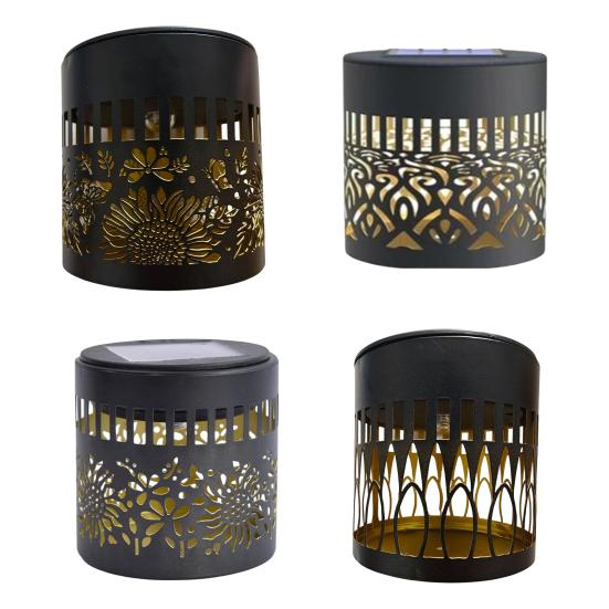 Декоративные солнечные фонари Железные уличные настенные светильники для ступеней Устойчивые к ржавчине Водонепроницаемые фонари для забора для садового столба Патио Задний двор