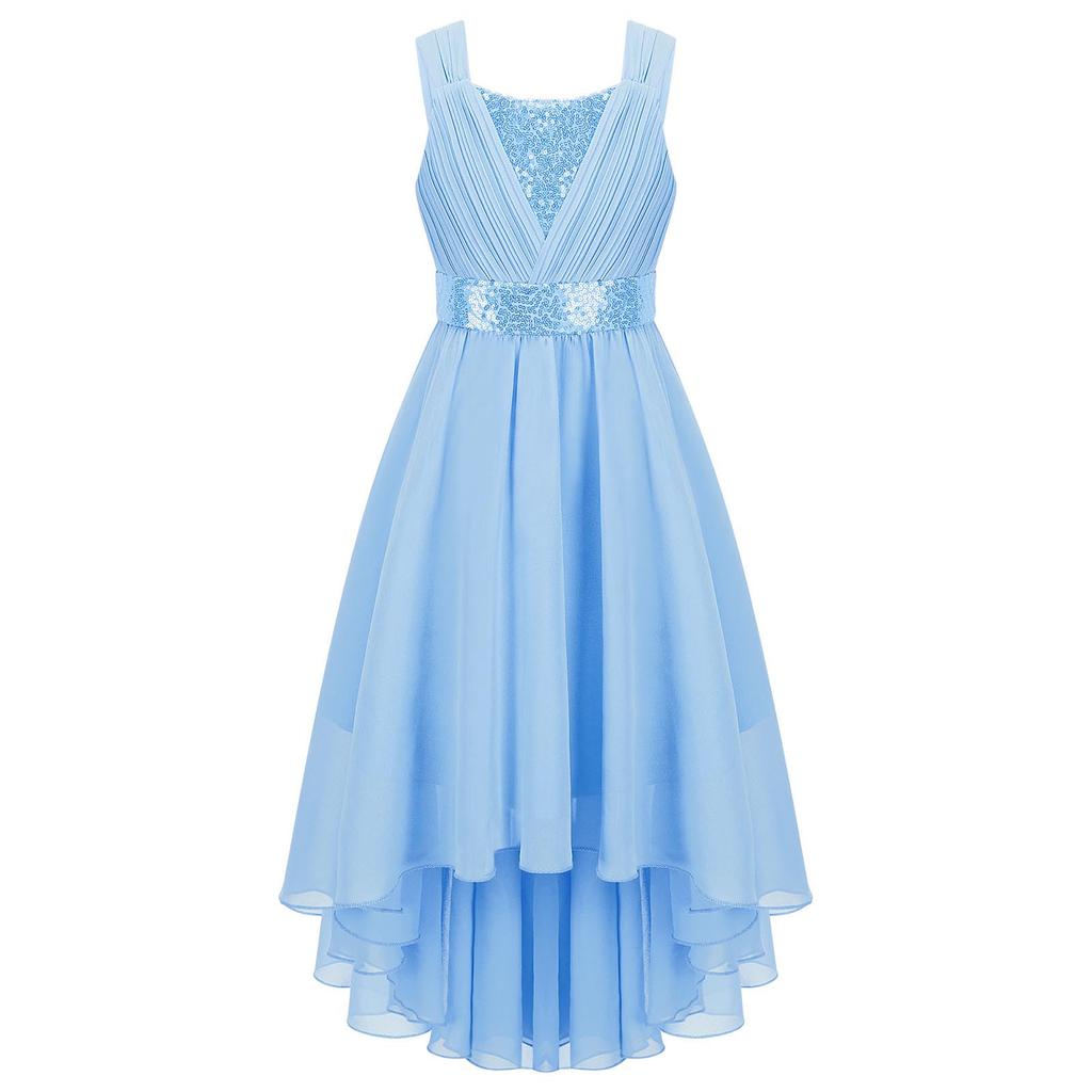 Girls Sleeveless Dress Kids Princess Pageant Wedding Bridesmaid Party Dress First Communion Dress
