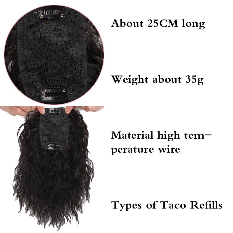 Новый синтетический зажим для волос Concubine на макушке головы, сменный блок, закрытие парика, заколка для завитков кукурузы, наращивание волос, белое золото