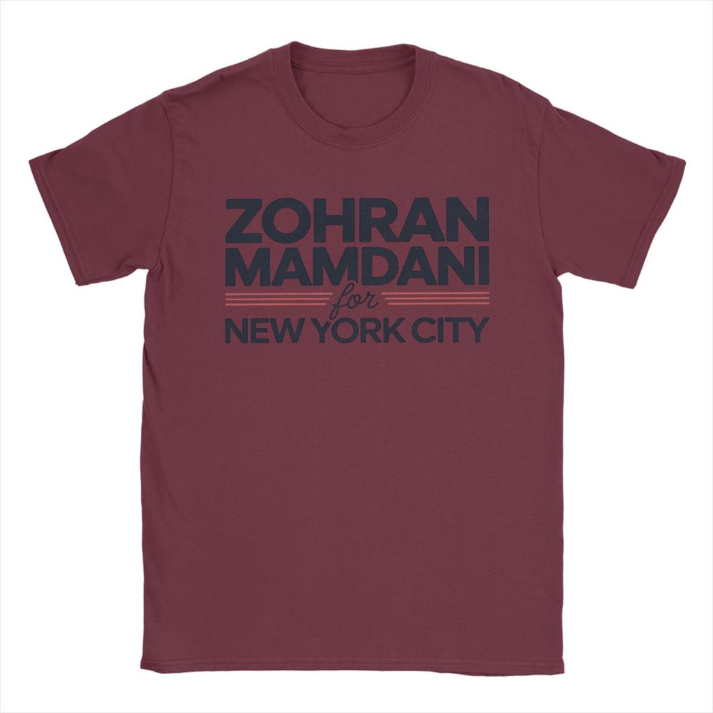 Hipster Zohran Mamdani T-Shirt for Men Crewneck Cotton T Shirts Short Sleeve Tee Shirt 4XL 5XL Clothing