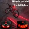 Велосипедный лазерный параллельный задний фонарь Водонепроницаемый горный велосипед 2 лазера Starry Sky 5LED лазерный задний фонарь Безопасность Предупреждение Задний фонарь