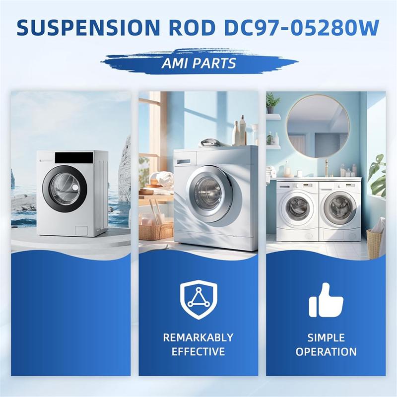 Washing machine boom 4PCS DC97-05280W WA50R5200AW WA50R5400AV Washer Suspension Rod Assembly 27.3inch
