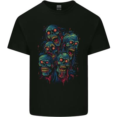 5 Zombie Skulls Halloween Unisexs Light Cotton TShirt