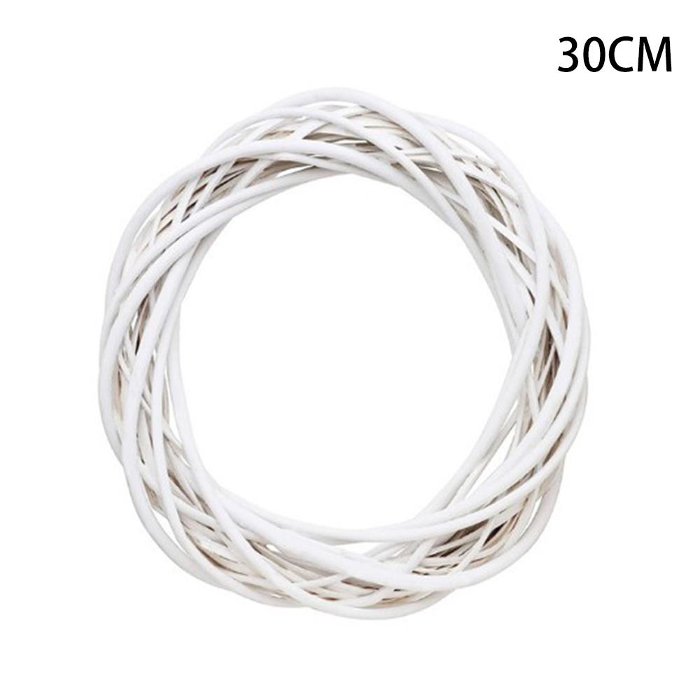 10/22/30 см белый плетеный венок Декор кольцо из ротанга искусственные цветы гирлянда из сушеных цветов рамка аксессуары для рукоделия гирлянда «сделай сам»