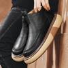 Fashion Casual Spring Autumn Cow Leather Shoes for Men New England Black Men's Dress Shoes Slip On New Designer Loafers Male