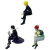 15СМ Аниме HUNTER×HUNTER Курапика Черный Костюм Модель для Переодевания Игрушка Коллекция Подарков Пресс для Лапши Быстрого Приготовления Сидячая Фигурка Действия