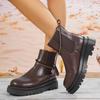 Модная женская обувь 2024 Высокое качество Ботильоны Женские Модные Цепь Современные Ботинки Женские Новые Клепки Большой Размер Обувь для Женщин