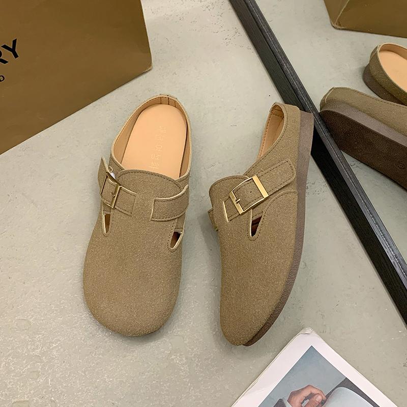 Женские замшевые тапочки-мюли Comwarm Fashion Men Clogs Cork Insole Sandals with Arch Support Outdoor Beach Slides Home Shoes