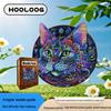 HOOLOOG Неправильная деревянная головоломка-пазл «Кошка» - Образовательная декоративная игрушка и подарок для снятия стресса с функцией копилки