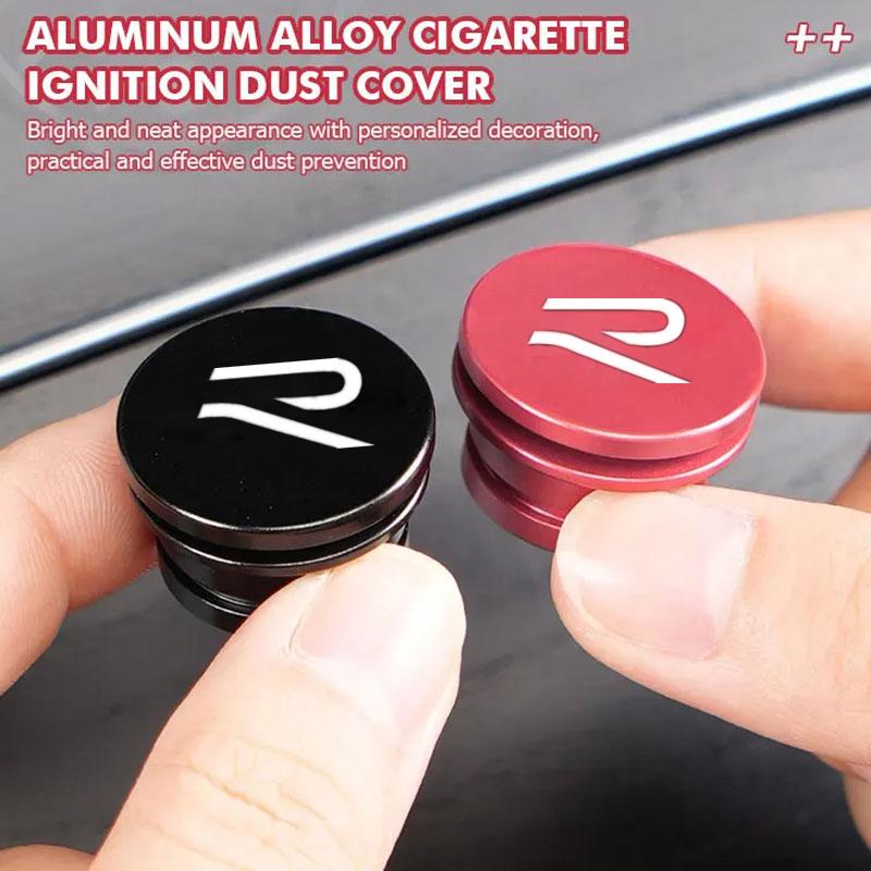 RSQ1 Alloy Car Cigarette Lighter Button Cover for Volkswagen VW R Line Golf GTI Jetta Passat Tiguan MK6 Arteon Scirocco Accessories