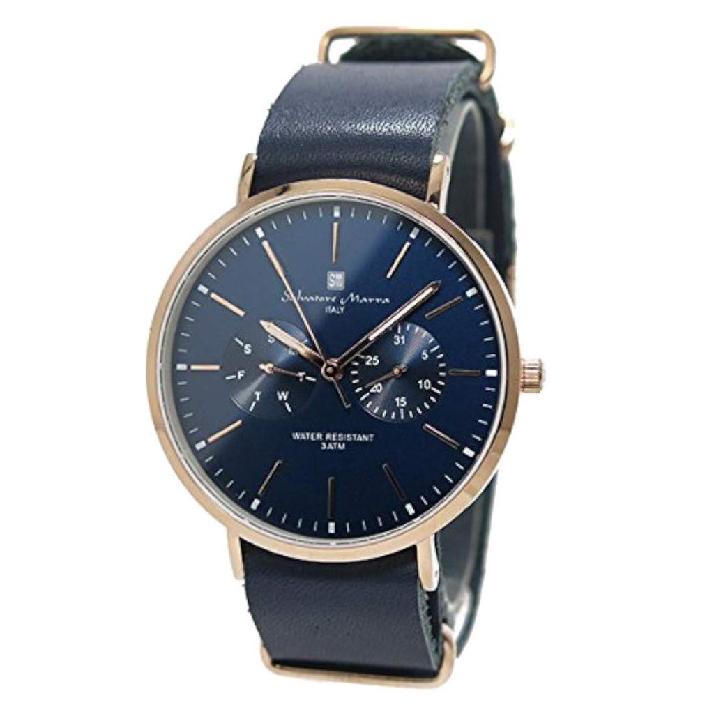 Часы Salvatore Mara Quartz Unisex темно-синие SM15117-PGNVPG