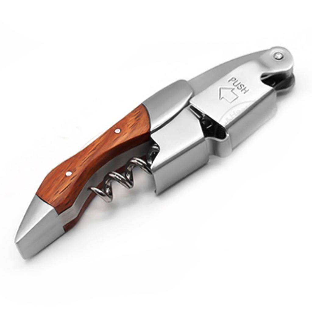 Leeseph штопор для вина, ручной винный ключ с двумя шарнирами для бармена, официанта, официанта, штопор из нержавеющей стали для винных бутылок