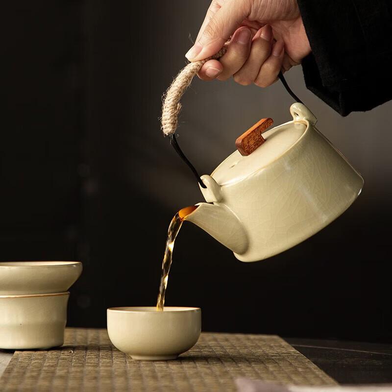 Tao Zhida Ru Kiln Xishi Pot Kung Fu Tea Set Gift Box