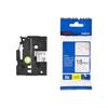 Ruban Étiqueteuse Brother P-TOUCH TZE-SE4 - 18mm - Noir Sur Security Blanc Textile