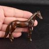 Antique Metal Long Tail Horse Figurines Miniatures Feng Shui Ornaments Zodiac Animal Mini Desktop Decoration Crafts