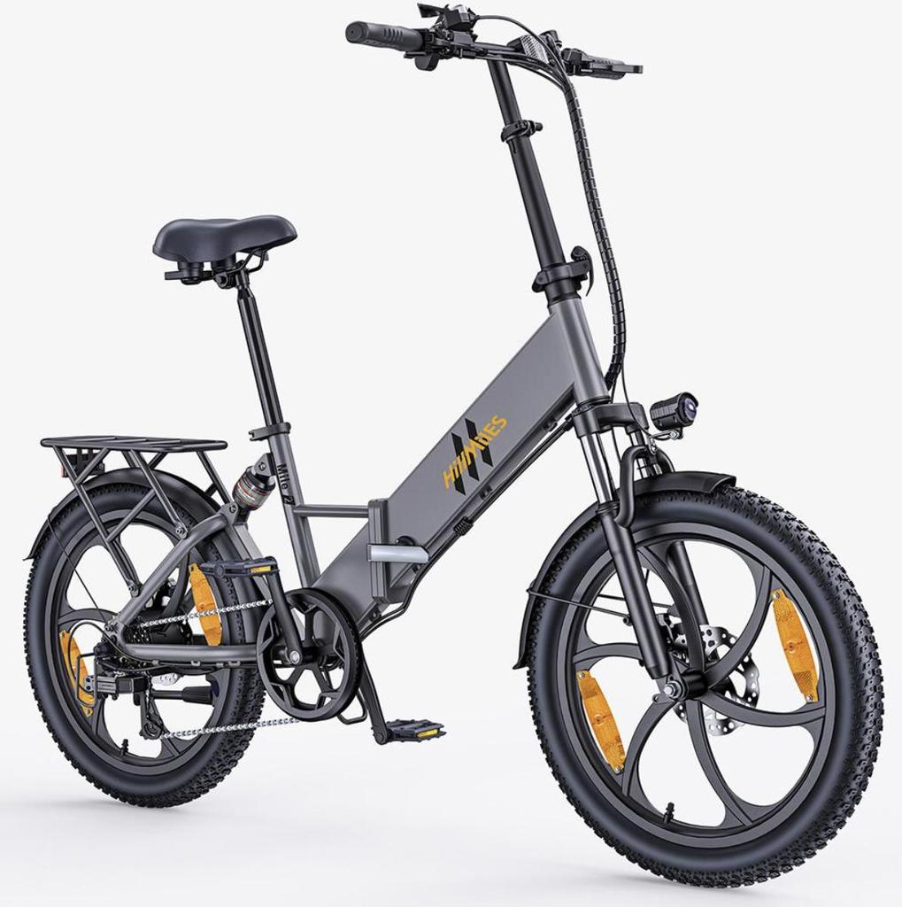HillMiles Mile 2 Adult electric bicycles 250W motor 36V 13Ah battery 20x3.0-inch tires Shimano 7-speed Hydraulic disc brakes