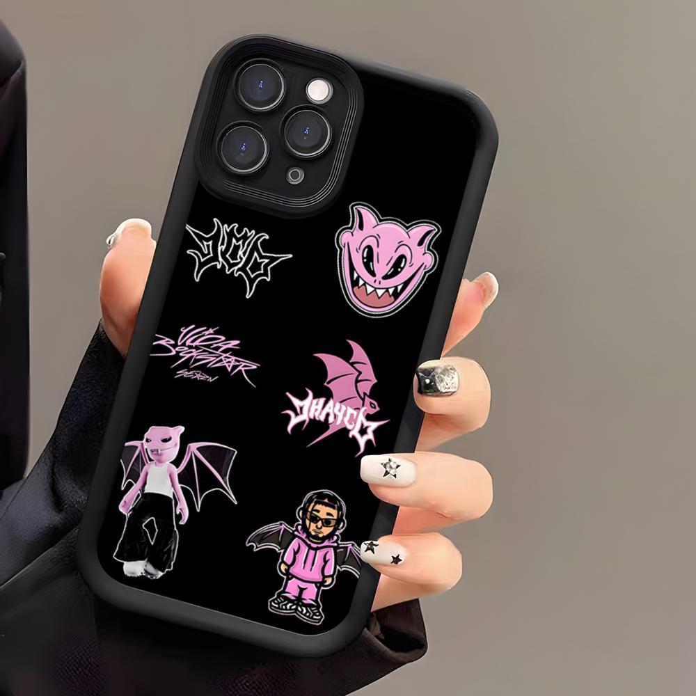 Чехол для телефона Jhayco Пуэрто-Рико Певец Для IPhone 17 Air 16 E 15 14 Plus 13 12 11 Pro Max Черный Небесный Глаз Ступенчатый Защитный Чехол