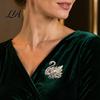 Alloy Clothes Brooch Sparkling Swan for Women, Rhinestone Decorative Lapel Metal Clothing Pins Pin, Animal Shaped Jewelry Suits Coats Sweaters Pin