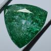 Natural Green Emerald Loose Gemstone Quality Trillion Cut 5.90 ct for Jewelry Making and Crafts