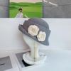 Elegant Floral Bowler Hat French Style Women's Formal hat Fashion Camellia Flower Cap  Lady