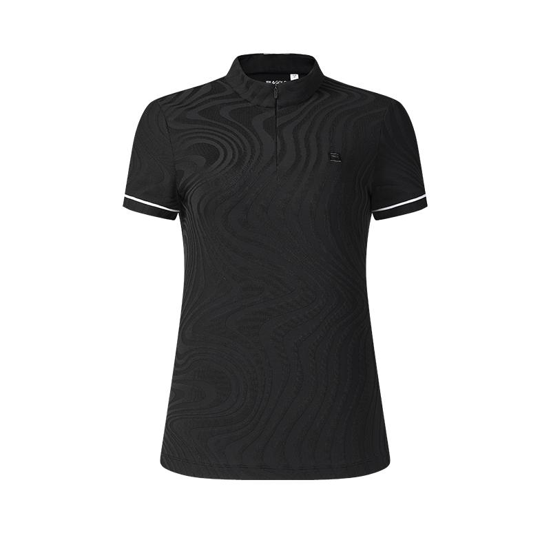 Fila Серия Гольф Повседневная Мода Дышащая Футболка с Коротким Рукавом Женские топы Глубокий Черный A11W515102F-BK