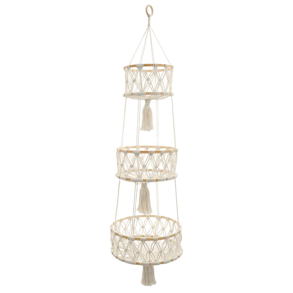 3-ярусные подвесные корзины для растений, держатель для цветочных горшков, многофункциональная подвесная декоративная плетеная веревка для подъема, товары для дома и сада