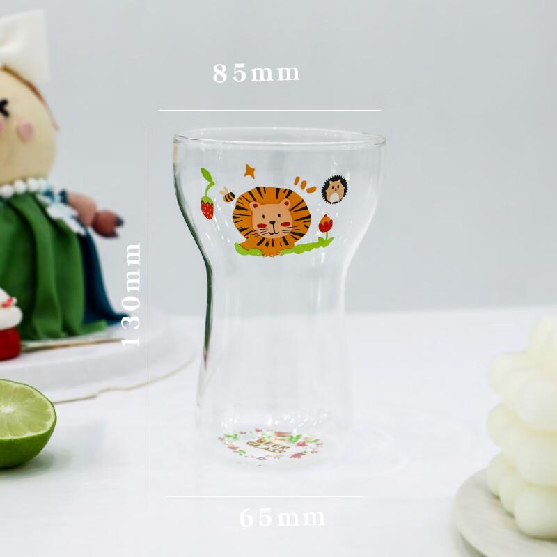 Changqi Ins Style Little Lion Cartoon Glass Cup