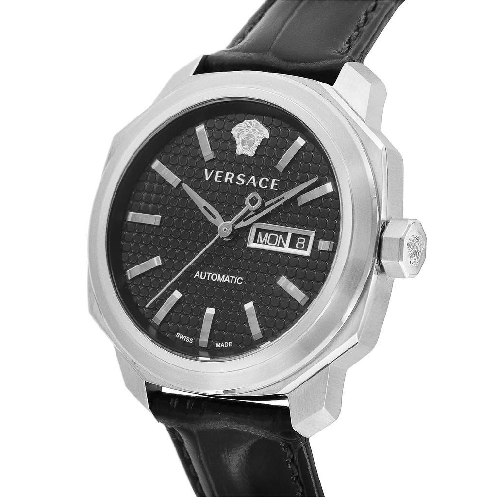 Часы DYLOS черный циферблат нержавеющая сталь сапфировое стекло автоматические 42 мм швейцарские часы VQI010015 [Versace] мужские [Товар]