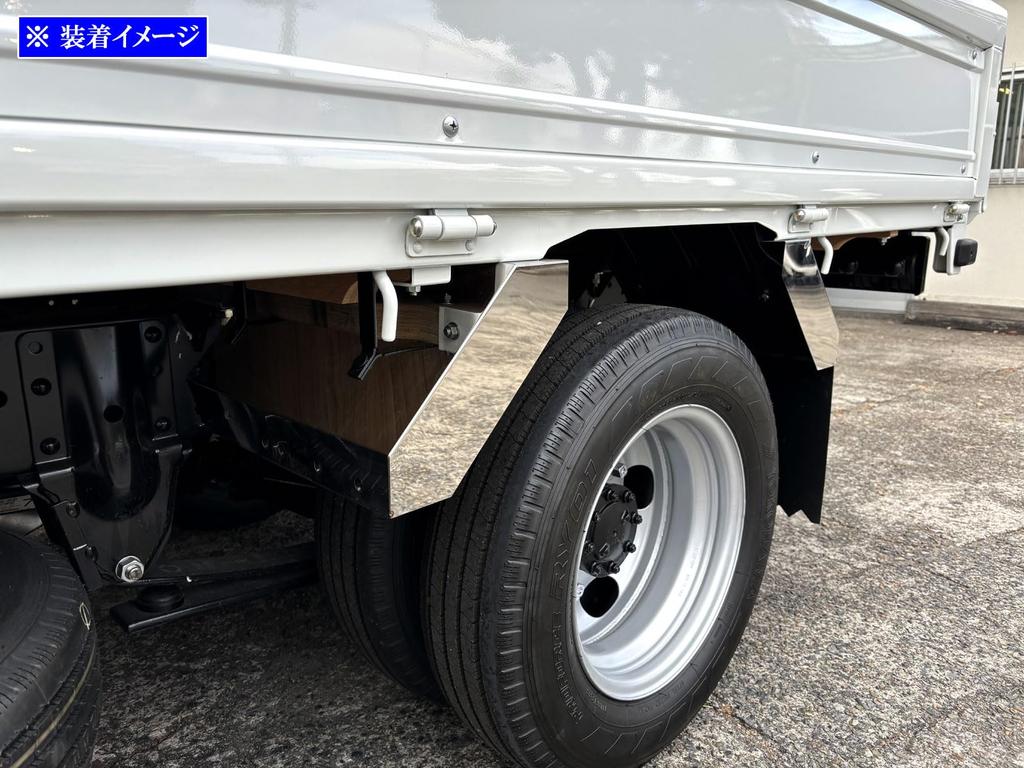 BRIGHTZ Панель заднего крыла для грузовиков UD Kazet, полировка Super Mirror, нержавеющая сталь с покрытием, 4 шт. [TRUCK-L-146]