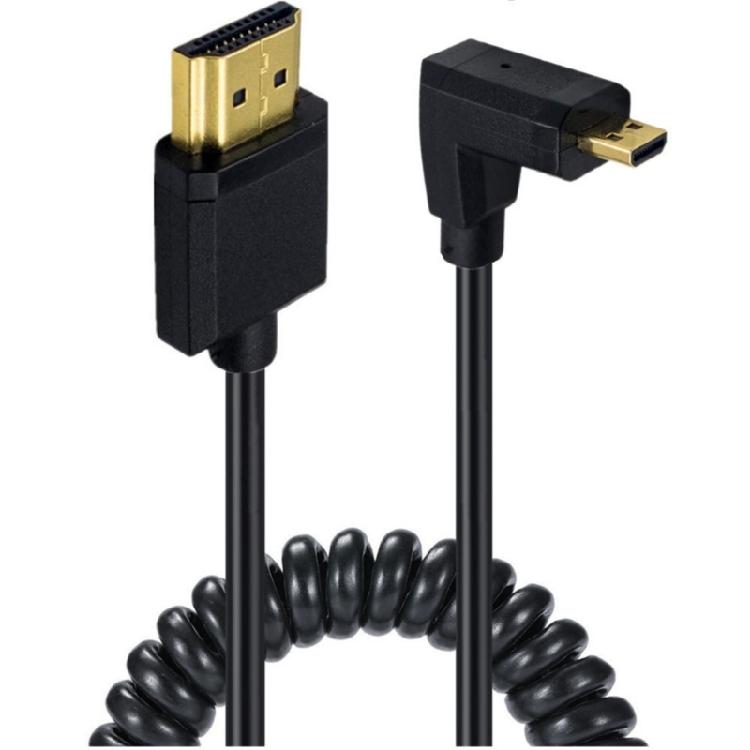 10.2Gbps Micros HDMIs to HDMIs Male Cable with Gold Plate Connectors for Superior Signal Performances and Durability