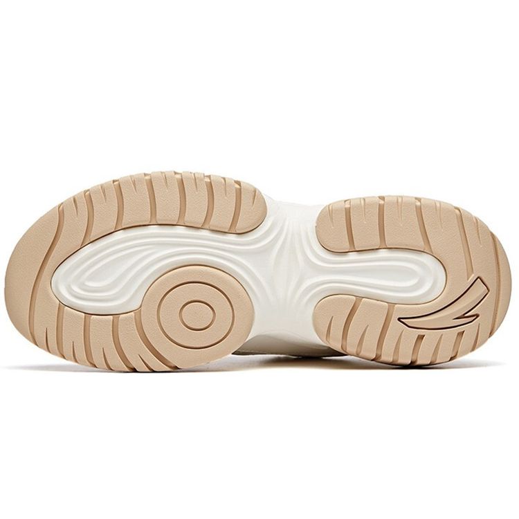 Anta Сетчатые синтетические кожаные амортизирующие нескользящие износостойкие легкие низкие туфли для папы женские кроссовки Oat-Gray 922027033-2