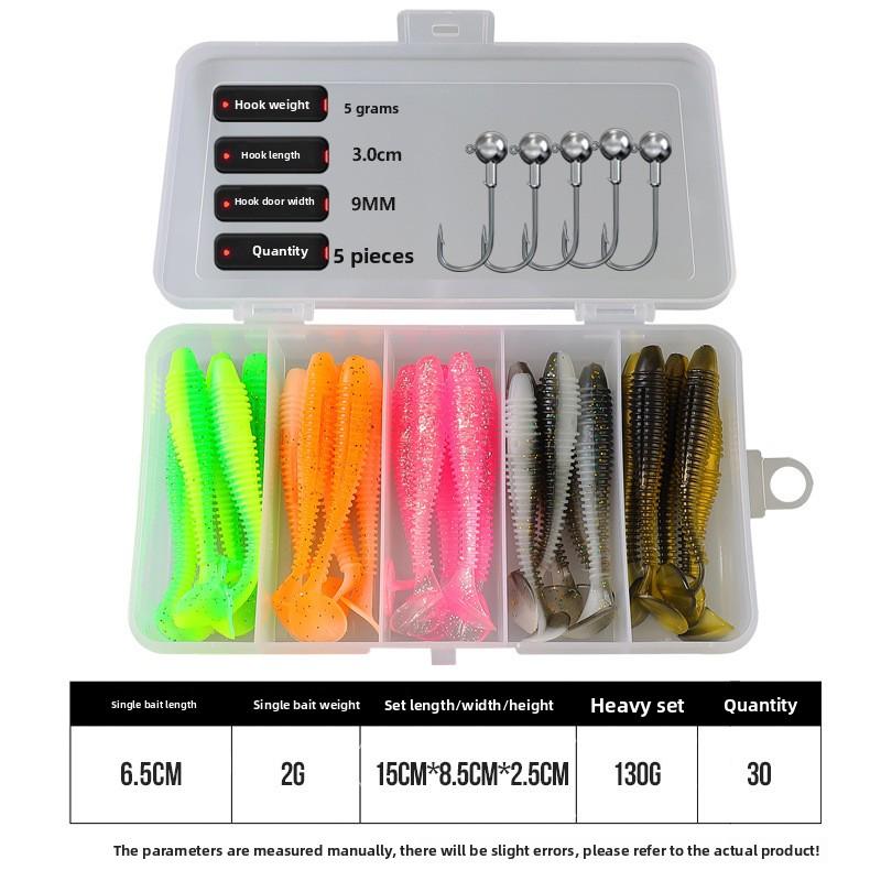 Приманка Наживка Бионическая Двухцветная Спиральная Мягкая Рыбка Набор 8Только для Желтобрюхого Окуня и Мандаринки Универсальная В Коробке Рыболовная Приманка