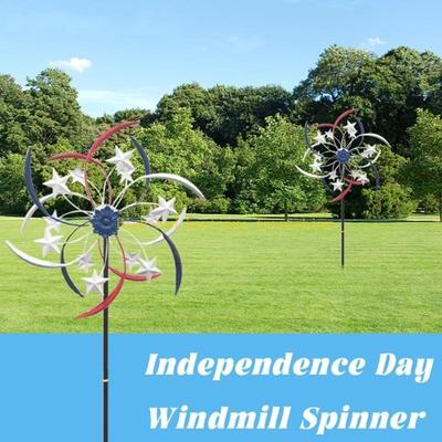 Металлический садовый колышек Ветряк Колышек для двора День Независимости США Ветряные мельницы Двор Сад Ветрячки День Независимости