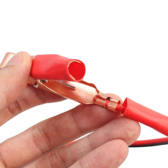 Зажим для автомобильного аккумулятора 12 В, кабель с зажимом типа «крокодил» и адаптером для прикуривателя