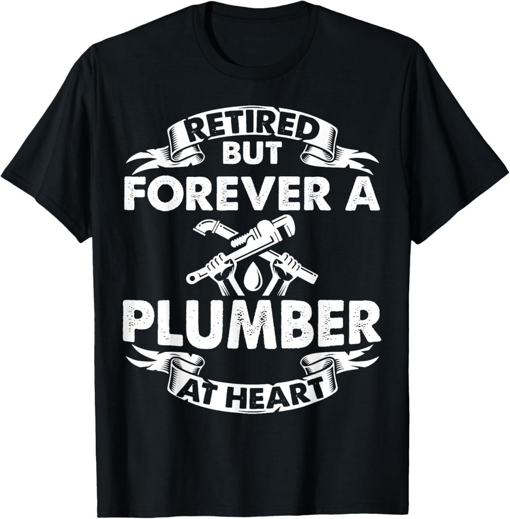 Retired Plumber Apparel - Novelty Plumbers Design T-Shirt