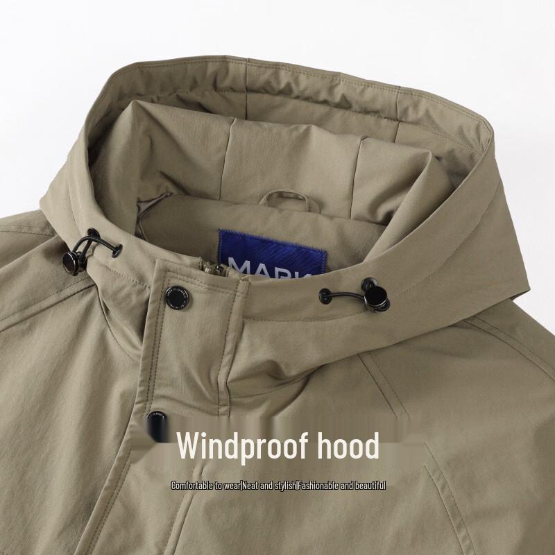 Mark Fairwhale Men's Hooded Windproof Cargo Jacket