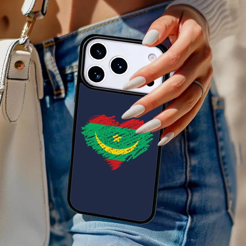 Mauritania Flag Phone Case For iPhone 17 Air 14 15 13 12 Max Cover For Apple 16e 11 Pro Max Plus Coque