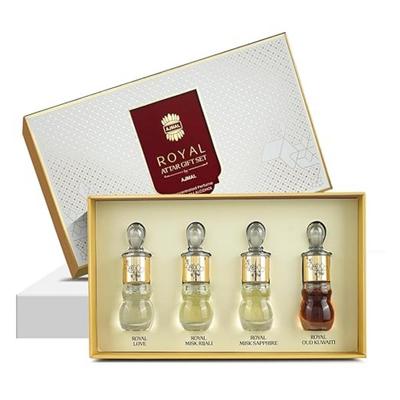 Набор аттаров Royal Series 4 x 5 мл | Парфюмерное масло для мужчин и женщин | | Включает Royal Love, Misk Rijali, Misk Sapphire и Oud Kuwaiti |