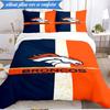 Denver Broncos 3pcs Bedding,Including 1pc Duvet Cover And 2pcs Pillowcases Perfect for Christmas,Ideal for Bedroom, Dormitory