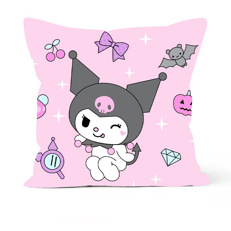 1PC New Sanrio Kuromi Double sided Printed Pillow Cover for Sofa Bedhead Cushion Cover Childrens Gift Anime Cartoon
