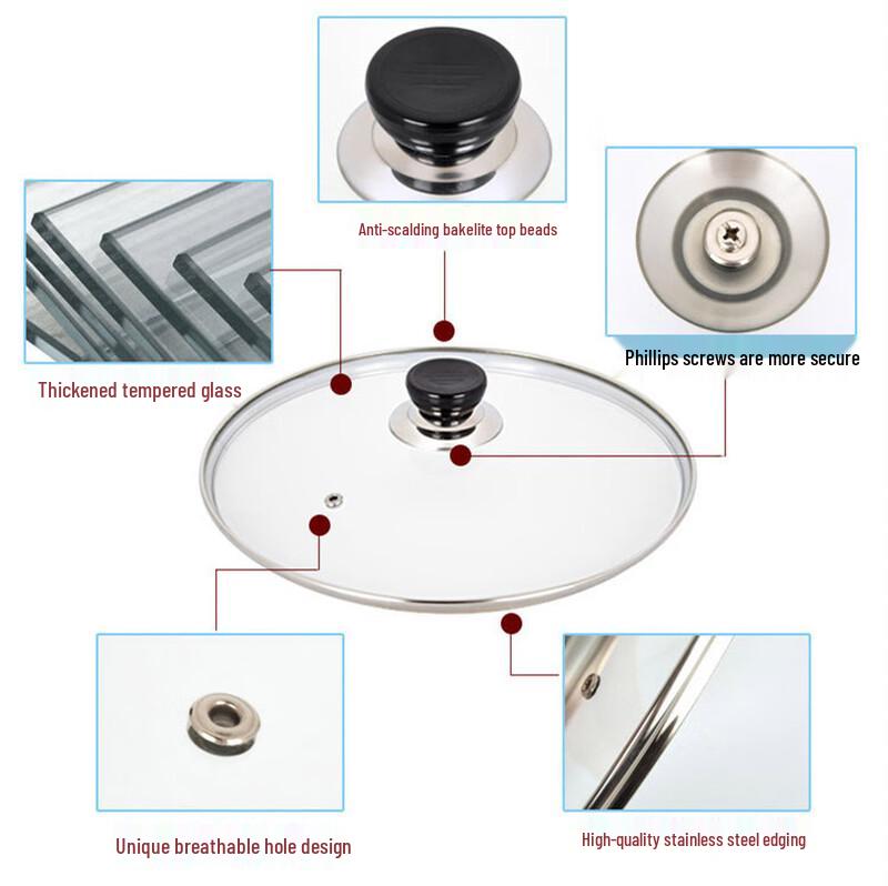 Thickened Tempered Glass Pot Lid