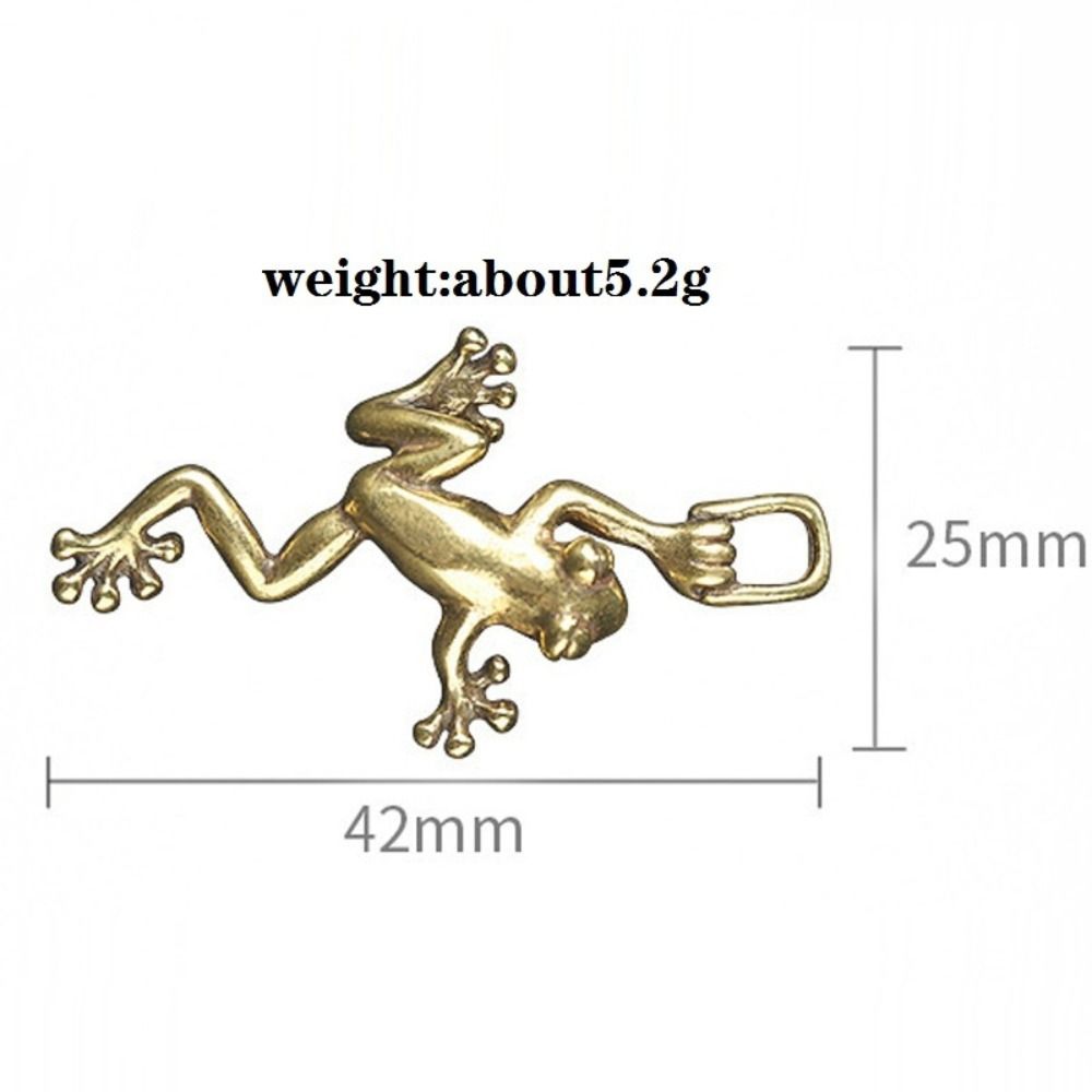 Маленькая статуэтка прыгающей лягушки из цельной латуни, чайный питомец, мультяшный цветочный горшок, украшения, брелок для автомобиля