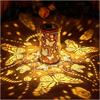 Butterfly Solar Lanterns Outdoor Waterproof Hanging Lights, Metal Decorative LED Solar Light for Yard Patio Porch Balcony Decor