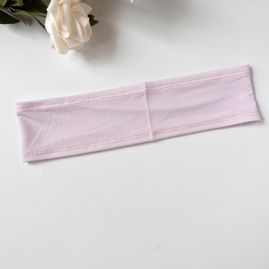 Трансграничная повязка для йоги из ледяного шелка: Однотонная повязка на голову для фитнеса, умывания лица и закалывания волос