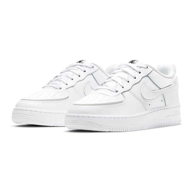 Nike Кроссовки Air Force 1/1 GS белые детские черные DB2812-100