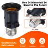 Indoor Outdoor Light Bulb Socket Living Room E27 Base PBT AC 100-240V Lightbulb Holder Home Office Hotel Garage