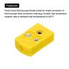 Uxcell Thermocouple Wire Female Plug High Temperature for Thermocouple Sensor Dark Pack of 15 K-Type Connector, Adapter, 120°C (248°F) Probes, Yellow,
