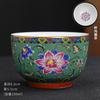 Handmade Enameled Master's Cup Cloisonné with Ten Thousand Flowers Pattern Jian Zhan Style Ceramic Tea Cup